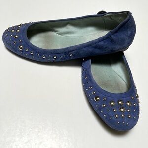 Stuart Weitzman ballet stud flats